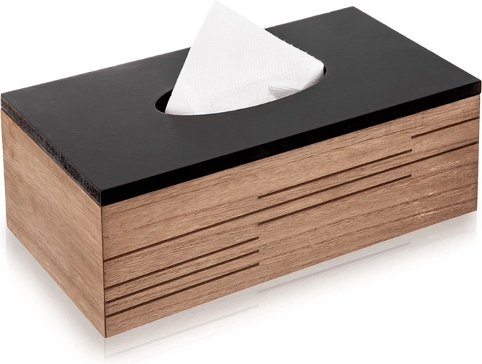 Medinė dėžutė popierinėms servetėlėms Line 25 × 13,5 × 9 cm