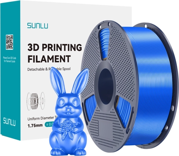 Sunlu PLA+ Silk gija mėlyna