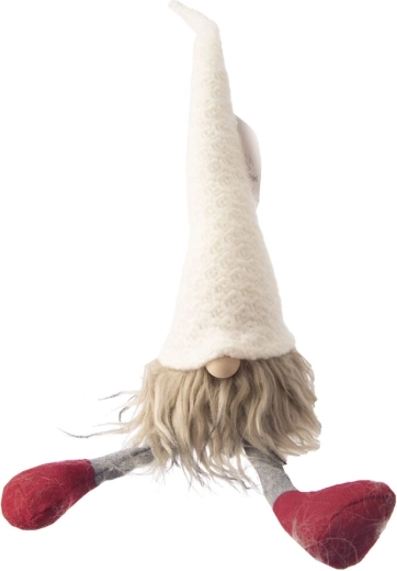 Plush Christmas gnome white/red 42 cm