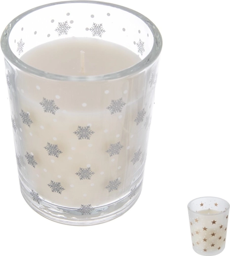 Scented candle in a glass jar 8 cm, assorted mix