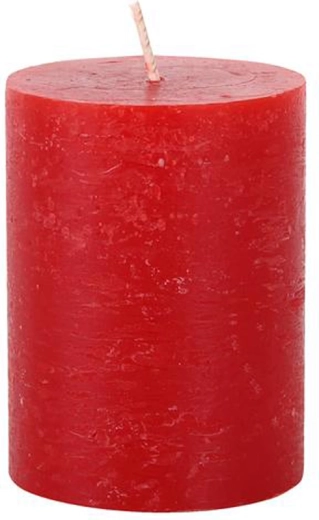 Rustikinė žvakė Provence raudona 10 cm
