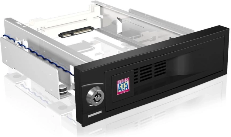 Hot-swap caddy for 3.5" hdd sata into 5.25" bay