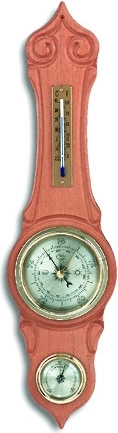 TFA Analog Weather Station in Cherry Wood