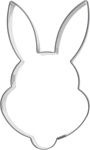 Stainless steel bunny head cookie cutter