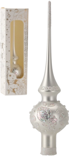White Christmas tree topper - 1 piece