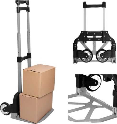 Sulankstomas dviejų ratų sandėlio transportavimo vežimėlis 75 kg – 1 vnt.