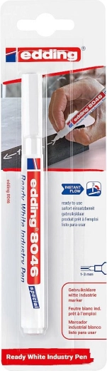 Permanentinis baltas žymeklis Edding 8046 Ready, lizdinė pakuotė