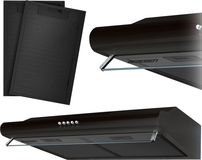 Under-cabinet range hood 50 cm BERDSEN BE-10A black