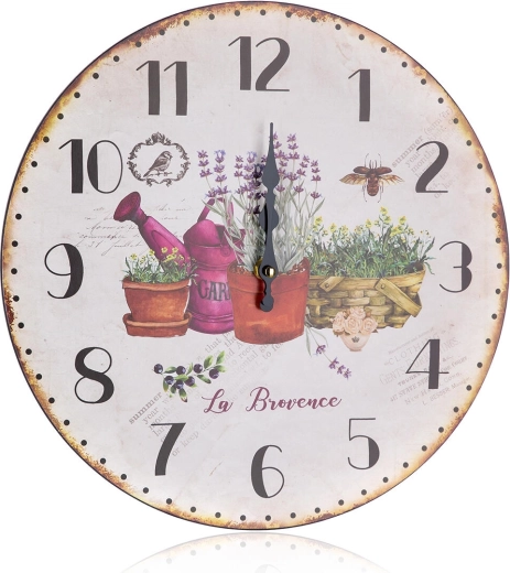 Lavender Wall Clock 34 cm