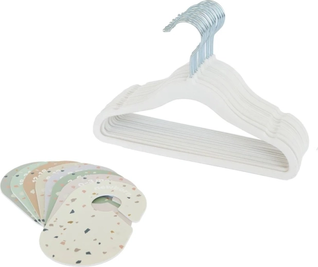 3 Sprouts set of hangers and closet dividers cream/terrazzo