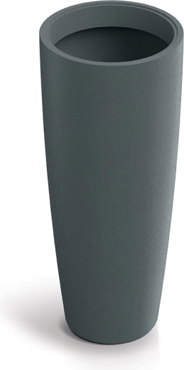 Flower pot Molio round slim graphite 38 cm