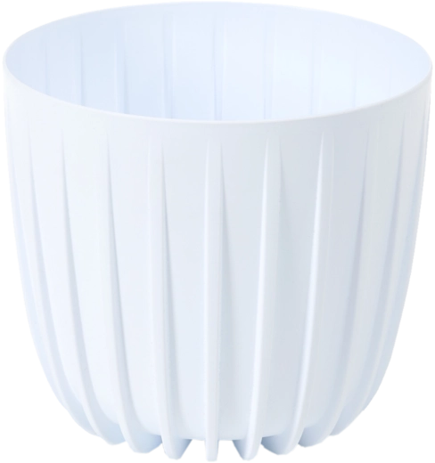 Mira low planter 24 cm white