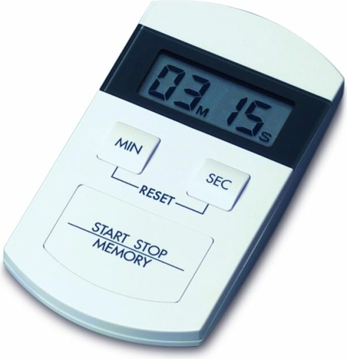 Digital timer and stopwatch with memory TFA, white-gray