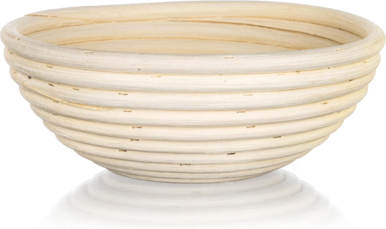 Round proofing basket 21 cm with four-leaf clover design