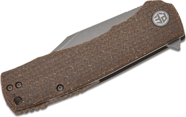 K110 geležtė su Grey Stonewash ir Clip Point forma