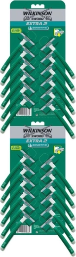 Vienkartinis skutimosi skustuvas WILKINSON Extra 2 Sensitive su drėkinamąja juostele
