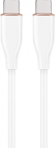 Baltas USB-C į USB-C kabelis 1,5 m