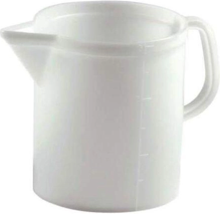 Plastikinis matavimo indas 1 l su skale – baltas