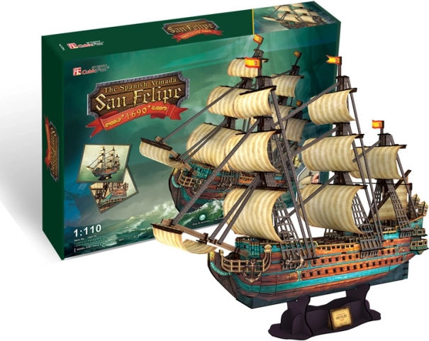 3D burlaivio dėlionė San Felipe – 248 detalės