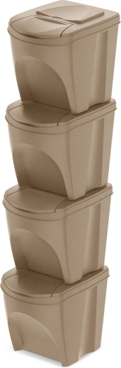 Sortibox Eco Wood Sorting Bin Set 4×25 L – naturo eco