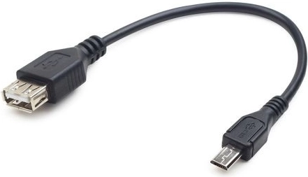USB 2.0 OTG kabelis USB AF į Micro USB BM 15 cm