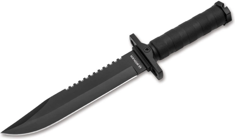 Išgyvenimo peilis „Magnum John Jay“ 20,5 cm, juodas, FRN, plastikinė dėklas