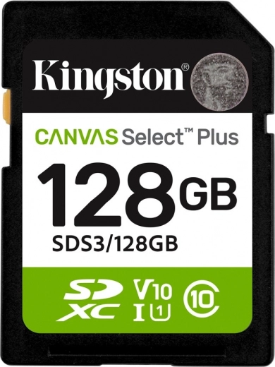 Memory Card SD 128GB Kingston Canvas Select Plus Gen3