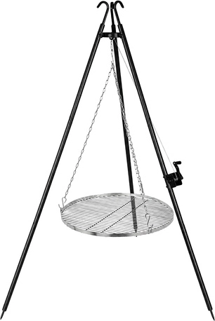 Stabilus trikojis saugiam kepimui virš ugnies