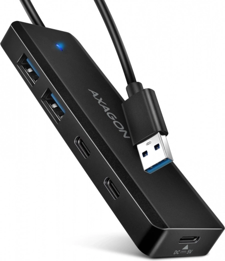 Axagon Travel compact 4-port USB hub 5 Gb/s (2× USB-A, 2× USB-C)