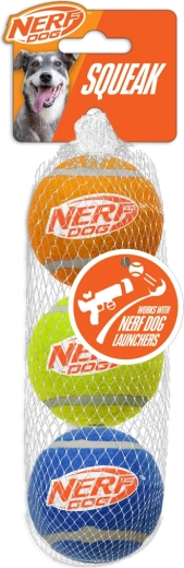 Nerf Dog cypsintys teniso kamuoliukai šunims 3 vnt.