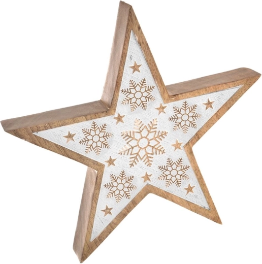 Christmas hanging decoration Star mango white 25 cm
