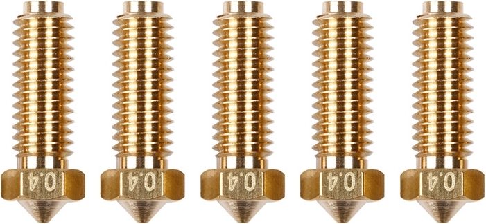 Žalvariniai 0,4 mm antgaliai Anycubic Kobra 2 (5 vnt.)
