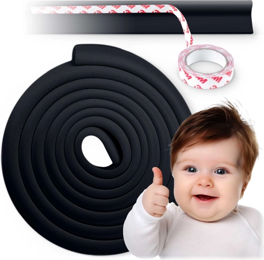 RICOKIDS protective foam edge tape, black, 6 m