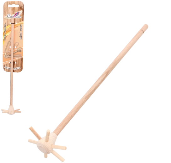 Didelė medinė šluotelė maišymui 27 cm
