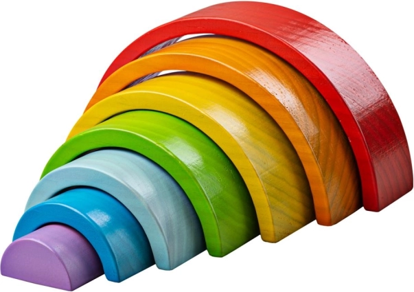 Small Wooden Stacking Rainbow BIGJIGS BABY