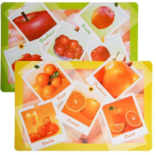 TORO plastic placemat with fruit motif 28 × 43 cm, mix