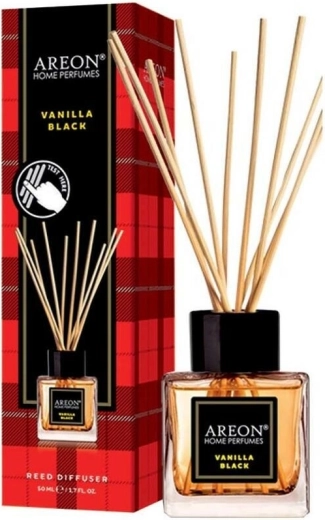 Lazdelių difuzorius Areon AH Parfum Sticks Vanilla Black 50 ml