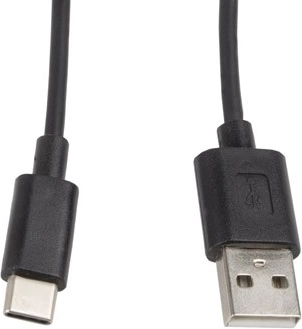 USB-C į USB-A kabelis 1 m juodas
