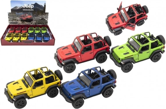 Metalinė Jeep Wrangler 2018 modelio kopija su atviru stogu