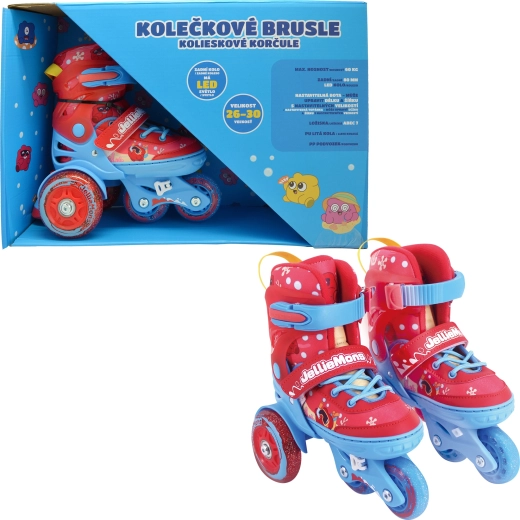 Children's light-up roller skates Sparkys red (size 26–30)