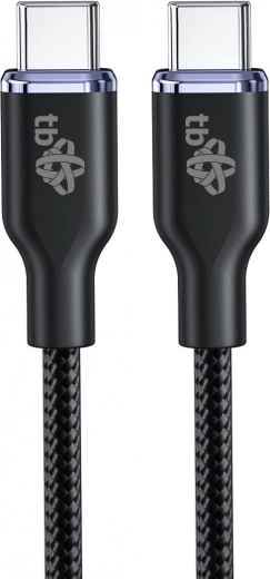 USB-C į USB-C kabelis 60 W „Glamour“, 1,5 m, juodas