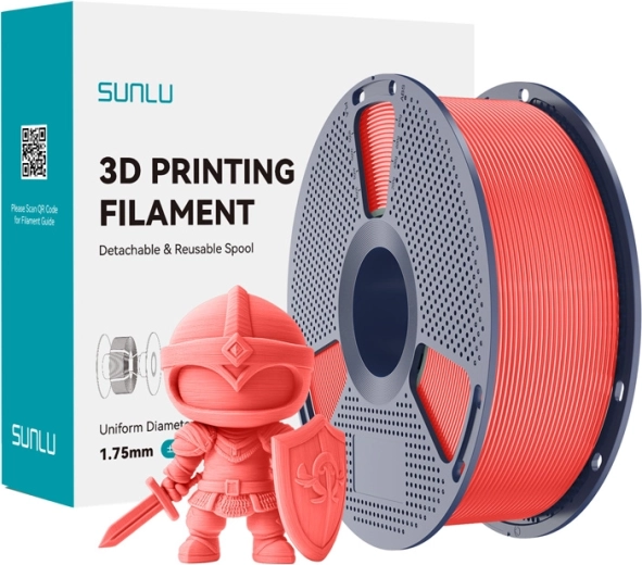 Filamentas SUNLU PLA+ 1,75 mm – vyšninė raudona