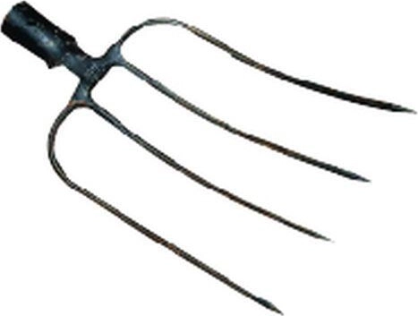 Bavarian hay fork with 4 tines, without handle