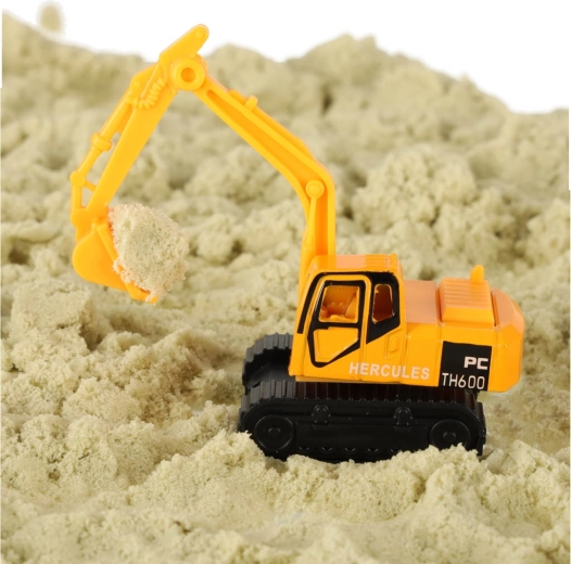 Excavator with a moving arm