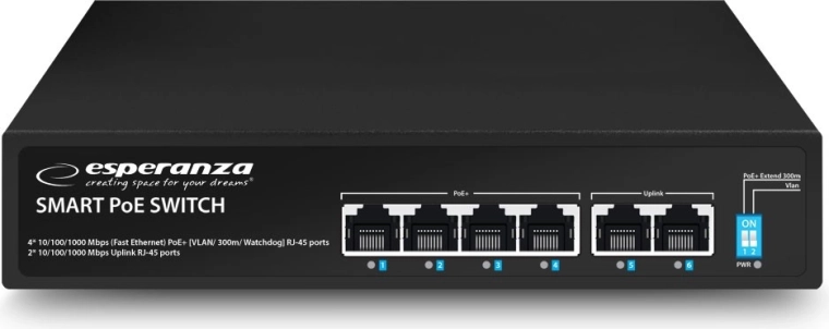4× PoE for IP cameras and other devices