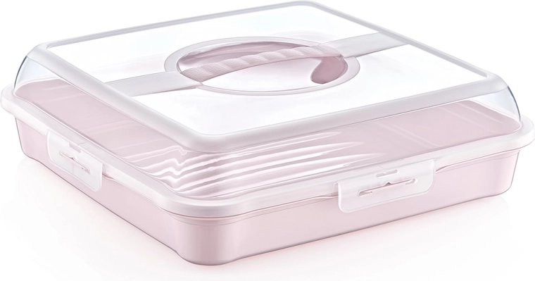 Party-Butler dėžė tortui ir pyragaičiams Nordic Pink 34,5 × 34,5 × 10,5 cm