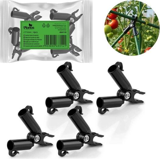 A tipo pakabinamos jungtys 11 mm strypams, 4 vnt. – juodos