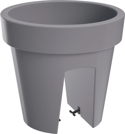 Lofly Railing Planter 24.5 cm – Stone Grey