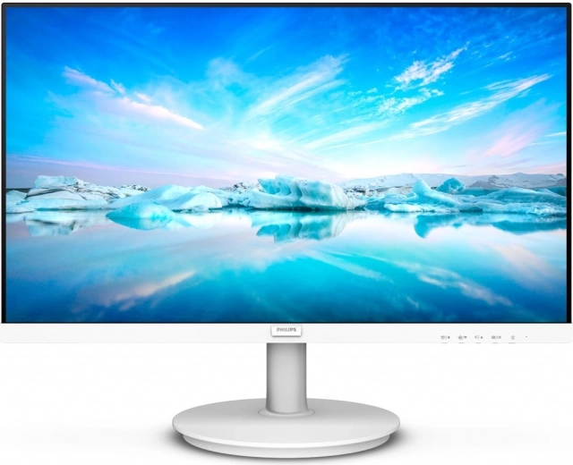 Baltas 27 colių IPS monitorius PHILIPS su HDMI ir garsiakalbiais