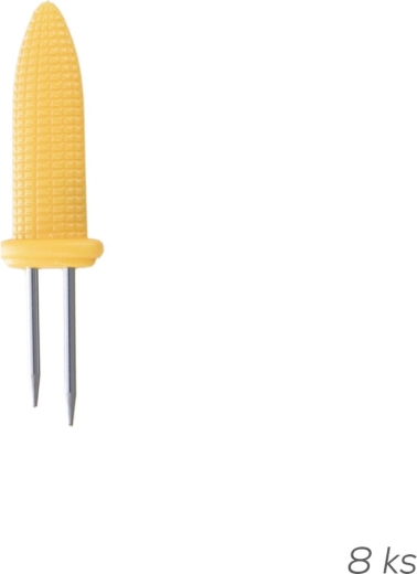 Stainless steel & UH plastic corn holders (8 pcs)